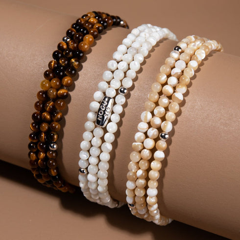Pearlescent Jasper | .925 Sterling Silver | Gemstone Wrap